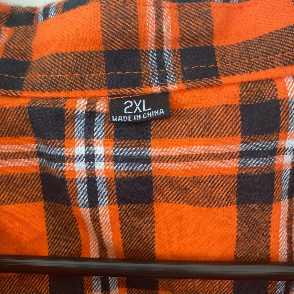 FOCO Oaklahoma State University Plaid Button Down Shirt Flannel Size 2XL Men NWT - Picture 5 of 11